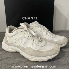 Sold Out Women’s Chanel Suede Calfskin Fabric Cc Sneakers. Comes With Box & Dust Bag. Size:Us 9.5/Eu 39.5 Retail Price Not Including Tax: $950 Condition: Good - Visible Creases And Scratches. Chanel Shoes, Womens Shoes Sneakers, Calf Skin, Dust Bag, Shoes Sneakers, Chanel, Women Shoes, Sneakers, Fabric