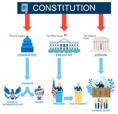 Example 3: Branches of US Government  This sample depicts the branches of the federal government of the United States according to the U.S. Constitution. The United States government is based on the principles of republicanism and federalism. Constitution Of Usa, Government Notes, Government Lessons, Law School Prep, Teaching Government, Constitution Of The United States, Levels Of Government, Branches Of Government, Social Studies Teacher