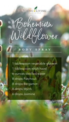 Body Spray Recipe, Diy Body Spray, Essential Oil Perfume Blends, Essential Oil Perfumes Recipes, Homemade Perfume, Essential Oil Diffuser Blends Recipes, Perfume Recipes, Essential Oil Spray, Essential Oils Herbs