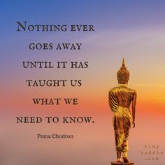 Nothing ever goes away Tiny Buddha, Buddha Quotes Inspirational, Buddhism Quote, Buddhist Quotes, Buddha Quote, Buddha Quotes, Great Quotes, Spiritual Quotes, Inspiring Quotes