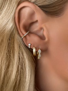 Add a beautiful and eye-catching touch to any outfit with these Mini Tear Drop Stud Earrings. Crafted with two cubic zirconias in the shape of a tear drop, this earring set adds a unique twist to a classic stud design. Perfect for any occasion. Stone: Cubic Zirconia 3mm & 2mm Stone: Cubic ZirconiaMaterials: Sterling Silver & 14K Gold Vermeil Gold Bond, Demi Fine Jewelry, Vermeil Jewelry, Diamond Drops, Cz Diamond, Stunning Earrings, Fine Jewelry Collection, Fabulous Jewelry, Baguette Diamond