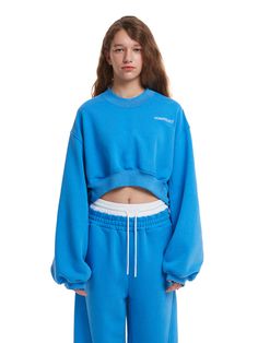 Editor's NotesThis sweatshirt from TRUNK PROJECT features trendy cropped length and logo embroidery on the chest.- Pullover closure- Dropped shoulder- Ribbed knit cuffs, neckline, and hem- Paneled construction- Cropped lengthMeasurements(in.)XS/S/L- Total length: 14.96 / 15.74 / 17.32 in.- Shoulder: 22.44 / 23.22 / 24.80 in.- Chest: 21.65 / 22.44 / 24.01 in.- Sleeve: 24.01 / 24.80 / 26.37 in.Model infoHeight: 5'74 Fitting size SComposition & Care- 60% Cotton, 40% Polyester- Please check the care labelDesigner- by TRUNK PROJECT Blue Sweats With Ribbed Cuffs For Spring, Spring Streetwear Cropped Crew Neck Sweater, Spring Streetwear Cropped Sweater With Ribbed Cuffs, Blue Sweats With Ribbed Waistband For Streetwear, Spring Cropped Crew Neck Sweater For Streetwear, Spring Crew Neck Cropped Sweater For Streetwear, Oversized Sporty Cropped Sweater With Ribbed Cuffs, Spring Cropped Sweatshirt With Ribbed Cuffs, Cropped Sweatshirt For Spring Streetwear