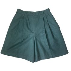 Sag Harbor Wool Pleated Front High Waisted Trouser Shorts Color Green Size 10p High Waisted Pleated Front Zipper With Button Closure At Front Side Pocket Design Lined 100% Wool Dry Clean Condition Unworn/ New / No Flaws See Photos For Size Measurements High-waisted Green Shorts For Work, Green High-waisted Shorts For Work, Green Bottoms With Short Inseam For Workwear, Fitted Shorts With Short Inseam For Daywear, High-waisted Pleated Cotton Shorts, Pleated High-waisted Shorts For Work, Fitted Shorts For Daywear, High Waist Solid Pleated Shorts, High Waist Shorts With Pockets For Daywear