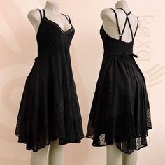 Grunge Dresses, Grunge Dress, Estilo Hippie, Edgy Outfits, Black Dresses, I Dress, Pretty Dresses