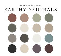 an image of earthy neutrals with the words, shewin williams's