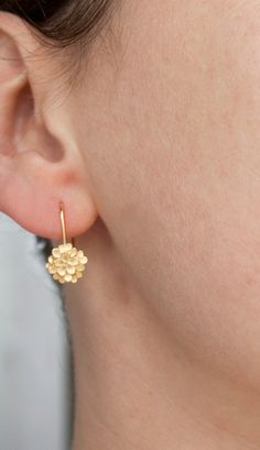 Dahlia Beautiful Drop-Earrings | Etsy Everyday Yellow Gold Dangle Earrings, Gold Teardrop Cluster Earrings For Anniversary, Yellow Gold Hallmarked Earrings For Everyday, Gold Flower Earrings In 14k Round Shape, Dainty Yellow Gold Earrings With Ear Wire, Gold Round Flower Earrings In 14k Gold, Yellow Gold Teardrop Cluster Earrings For Gift, 14k Gold Round Flower Earrings, Yellow Gold Pierced Flower Earrings