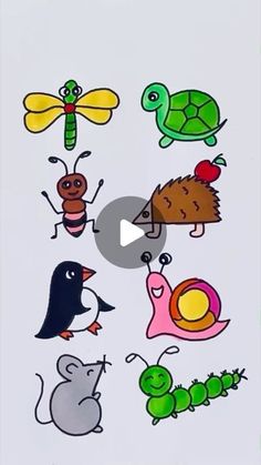 an image of bugs and caterpillars on a white background with the words