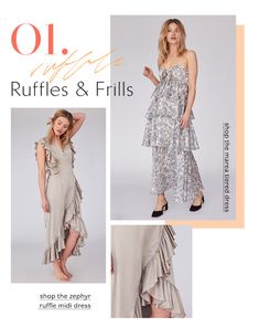 an advertisement for ruffles and frills