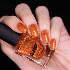 Brightside is a fiery orange shimmer nail polish sure to grab attention! Embodying the fiery energy of summer, Brightside beams an intense orange shimmer alongside perfectly placed holographic flakes. This bold, radiant shade lights up your nails with a burst of vivid color that rivals the beauty of a summer sunset! Brightside is part of the Cabana Collection, a set of 6 glimmering shades that effortlessly capture the nostalgia of a vintage summer. Reminiscent of vivid striped umbrellas, sun-soaked beaches, and retro poolside glamour, each shade brings a touch of timeless charm to your fingertips. Dive into Cabana and let the radiant hues and playful shimmers evoke the carefree spirit of a classic summer era! We recommend 2-3 coats for the ideal finish Poolside Glamour, Shimmer Nail Polish, Nail Shimmer, Summer Sunset, Vivid Color, Vintage Summer, Light Shades, Beams, Light Up