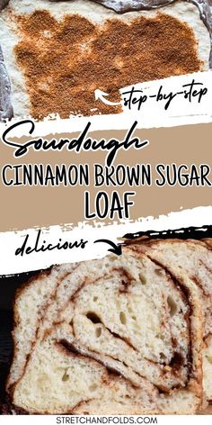 cinnamon brown sugar loaf with text overlay