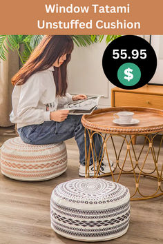 The Window Tatami Unstuffed Cushion offers a comfortable and versatile seating option. Made from high-quality materials, this cushion is suitable for any room in your home. Its unique design allows for easy storage and transportation. Experience comfort and convenience with this must-have addition to your household.