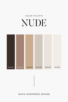 the color palette for nude by david humphries design