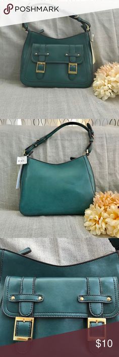 JC Penny Teal Shoulder Bag About 10”W x 9”L  Drop Handle 9” NWT. Zipper closure. Outside pocket with magnetic closure.  Very good condition. jcpenney Bags Shoulder Bags Green Hobo Bag With Gold-tone Hardware For Everyday, Green Hobo Satchel Bag With Gold-tone Hardware, Green Satchel Hobo Bag With Gold-tone Hardware, Everyday Green Hobo Bag With Gold-tone Hardware, Green Hobo Bag With Gold-tone Hardware For Errands, Magnetic Closure, Bags Shoulder, Penny, Shoulder Bags