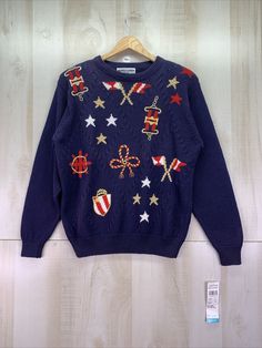 Alfred Dunner, Nautical Theme, Knit Sweater, Christmas Sweaters, Nautical, Knitted Sweaters, Knitting, How To Wear