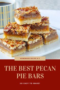 the best pecan pie bars so easy to make