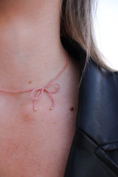 Dainty Ribbon Jewelry For Gifts, Dainty Pink Beaded Necklaces For Gifts, Dainty Pink Beaded Necklace For Gift, Cute Adjustable Choker Jewelry, Pink Beaded Choker For Gift, Pink Beaded Necklace With Tiny Beads For Gift, Pink Adjustable Choker As A Gift, Adjustable Dainty Choker As A Gift, Handmade Pink Choker As A Gift