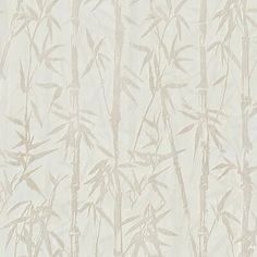 a white wallpaper with bamboo leaves on it