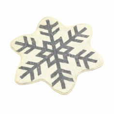 a white and black snowflake on a white background