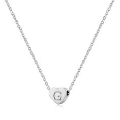 PRICES MAY VARY. Tiny Initial G Necklace Pendant: 0.24 inch*0.27 inch, length: 18 inches, Adjustable Rolo Chain. MATERIAL - This cute initial necklace is stainless-steel after 14k Gold Plated, minimalism style, small heart pendant necklace.nickel free, lead free. THE DESIGN - Initial Necklace is a great gifts let her know she's always connected to you just like these Letter Name.When she wears this necklace she'll have a reminder of her strength and that you are always there for her. PERFECT GIFT - This tiny heart initial pendant necklace is the perfect personalized gift for that "Someone special" in your life. Birthday Gifts for Women If you have any questions about our products, please feel free to contact us and we will resolve your issue within 24 hours. This small heart initial neckla Initial Heart Necklace, Necklace For Women Gold, Minimalism Style, Letter Pendant Necklace, Initial Necklace Gold, Initial Pendant Necklace, Delicate Design, Tiny Heart, Initial Jewelry