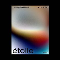 a poster with the words etoile in french and english on it's side