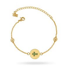 Crafted from hypoallergenic stainless steel, this beautifully delicate Birthstone Cross Bracelet is the perfect addition to every jewelry box. Its hypoallergenic, adjustable, sweat and waterproof. Elevate your style and show off your birthstone with this timeless piece.Material: Stainless Steel | Gold PVD (( Hypoallergenic, Sweat and Waterproof)Length: Adjustable from 5" - 7"Stones: CZ Hypoallergenic Emerald Bracelet Jewelry, Hypoallergenic May Birthstone Bracelets, Hypoallergenic May Birthstone Bracelet, Cross Bracelet, Birthstone, Jewelry Box, Bracelet, Stainless Steel, Stone