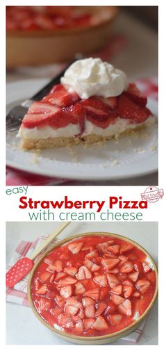 strawberry pizza with cream cheese and strawberries