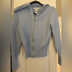 Light Blue, Collard, Sweater That Zips Sweaters Blue, Zippered Sweater, Blue Sweaters, Colorful Sweaters, Dream Closet, Color Blue, Sweaters For Women, Light Blue, Zipper