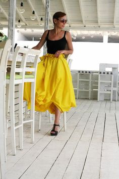 Yellow skirt, Skirts for women, Skirt dress, High waist skirt, Long skirt, Cotton skirt, Party skirt Yellow Skirt Outfits, Yellow Dress Outfit, Long Cotton Skirt, Mustard Skirt, Skirt Outfit Summer, Skirt Asymmetrical, Skirt High Waist, Yellow Skirt, Full Skirts