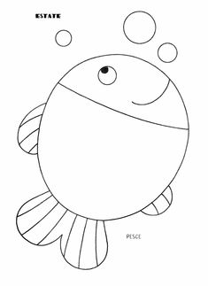 a drawing of a fish with bubbles in it's mouth