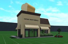 Bloxburg Town Entrance Ideas, Bloxburg Town Places Ideas, Bloxburg Town Layout Ideas Big Plot, Bloxburg Car Dealership, Bloxburg Fast Food Build Ideas, Bloxburg Salon Exterior, Bloxburg Mini Grocery Store, Mexican Bloxburg Codes, Bloxburg Parking Lot Ideas