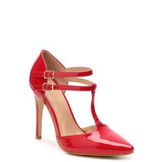 Journee Collection-Tru Pump This t-strap pump adds elegance to any outfit with its classic style. The Tru heels by Journee Collection will have you walking with confidence. Chic 4-inch T-strap Heels, Chic Fitted T-strap Heels, Chic T-strap Heels With Heel Strap, Evening T-strap Heels With 4-inch Heel, Red T-strap Heels For Formal Occasions, Spring T-strap Heels With 4-inch Heel, Chic Formal T-strap Sandals With Closed Toe, Formal T-strap Heels For Spring, Spring Formal T-strap Heels