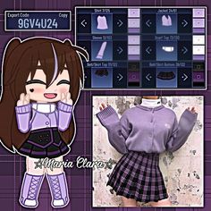 Gacha Purple Outfits, Gacha Club Scientist Outfit, Gacha Club School Uniform Ideas, Cute Gacha Club Outfits, Outfit Gacha Club, Gacha Club Clothes, Gacha Club Outfits, Outfit Gacha