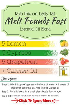 Buddha Belly? Muffin Top? Rub This On Belly Fat To Melt Pounds Faster. Learn More Here: healthywildandfre... #health #fitness #weightloss #healthyrecipes #weightlossrecipes Yl Oils, Essential Oil Blends Recipes, Grapefruit Essential Oil