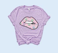 Heather forest shirt with stoner weed lips - HighCiti Trendy Unisex Sublimation Print T-shirt, Trendy Sublimation Print T-shirt, Trendy Unisex T-shirt With Funny Print, Unisex Trendy T-shirt With Funny Print, Trendy Custom Print Tri-blend T-shirt, Trippy Shirts, Lips Shirt, Travel Shirts, Navy Pink