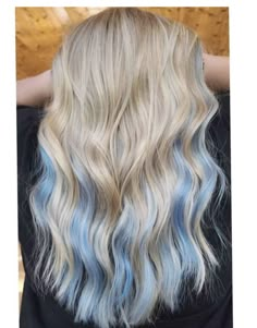 Pink Purple And Blue Hair Highlights, Silver Hair With Peekaboo Color, Blond With Color Peekaboo, Blonde With Blue Peekaboo, Mermaid Hair Color Peekaboo Blonde, Blue And Blonde Hair Peekaboo Highlights, Hair Color Ideas For Blondes For Summer, Purple Hair Color Ideas For Blondes, Peekaboo Highlights Blonde