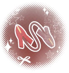 a red and white sign with the letter s in it's center, surrounded by stars