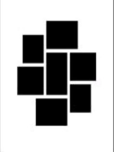 black and white squares are arranged in the shape of rectangles on a white background