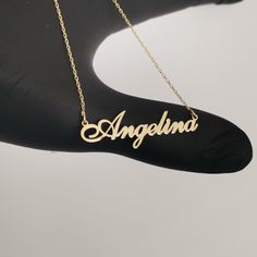 14K Solid gold name necklace, 14k name necklace,Gift for her,Gift for mom,Dainty name necklace,Birthday gift,Personalized Name Necklace, 💖Timeless Beauty and Quality: Craft 🌸 Symbol of Unconditional Love: Our necklaces are more than just accessories; they are symbols of the enduring bond between a mother and her children. With their delicate charm and sparkling radiance, they serve as reminders of the unconditional love mothers selflessly give. 💫 Personalized Touch: Make this Mother's Day tru Affordable Personalized Yellow Gold Name Necklace, Personalized Adjustable Yellow Gold Name Necklace, Customized Gold Metal Name Necklace, Adjustable Rose Gold Name Necklace With Custom Name, Yellow Gold Name Necklace, Gift For Mom, Gold Name Necklace, Solid Gold Necklace, Personalized Birthday Gifts, Necklace Gift