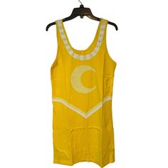 Homestuck Prospit Moon Dress Womens Xs Yellow Welovefine Sleeveless New Cotton Blend Thanks For Looking. Please Check Out My Other Listings Please Look At Pictures For Measurements. All Measurements Are Approximate. Items Are Packed Away Ready For Shipment And Additional Measurements Cannot Be Provided. Colors May Vary Due To Light, Equipment, Close-Ups Please Note Items That Are Used Have Been Washed And Can Shrink, Or Fade, So Please Check Measurements For Proper Fit. Vintage Sizes Are Typical Yellow Cotton Sleeveless Summer Dress, Homestuck Prospit, Yellow Fitted Sleeveless Cotton Dress, Fitted Yellow Sleeveless Dress, Yellow Sleeveless Tank Top For Beach, Fitted Sleeveless Yellow Cotton Dress, Yellow Sleeveless Tank Top, Fitted Sleeveless Yellow Sundress, Yellow Sleeveless Sundress