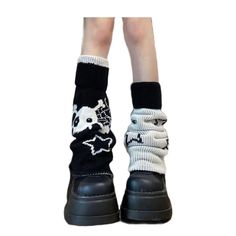 PRICES MAY VARY. ◆Fairy Grunge Leg Warmers: Kawaii long boot socks with stylish design, go well with hooded sweatshirts, jackets, high heels, shorts, mini skirts, boots, sneakers, sweaters and scarves, for a punk retro look. ◆Comfortable & Soft: Our leg warmers for women are made from comfortable knit material, make the cute leg sleeves more elastic and durable. ◆Good Matching for Most Occasions: Easily matching with dress, shoes, or short boots. Grunge long leg warmers are great clothing access Aba Fanart, Leg Warmers With Sneakers, Long Socks Aesthetic, Grunge Leg Warmers, Grungy Clothes, Baggy Socks, Socks With Shoes, Arm And Leg Warmers, Leg Warmers Socks