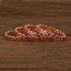 Ruby Bangles set/ CZ Bangles set / Indian Bangles/Gold Bangles | Etsy Elegant Festive Stackable Jewelry, Festive Hallmarked Wedding Bangle, Gold Ruby Bangle For Celebration, Red Bangle Jewelry For Marriage, Ruby Gold Bangle For Celebration, Red Bangle For Marriage, Gold Plated Wedding Bangle, Gold Ruby Toe Ring Jewelry, Celebration Ruby Gold Bracelets