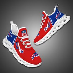 Introducing the Buffalo Bills-NFL Personalized Max Soul Shoes, a perfect blend of style, comfort, and team spirit for both men and women. These sneakers are designed to elevate your athletic performance while proudly representing your favorite NFL team, the Buffalo Bills. Our Buffalo Bills-NFL Personalized Max Soul Shoes is meticulously crafted with the highest quality materials to ensure durability and long-lasting performance. The upper is made from a premium blend of synthetic and mesh fabric Sporty Lace-up Basketball Shoes For Sports Events, Casual Running Shoes With Boost Midsole For Sports, Running Shoes For Light Sports With Boost Midsole, High-top Sneakers For Sports Season, Breathable Custom Synthetic Sneakers For Sports, Synthetic Round Toe Sneakers For Sports Season, Breathable Synthetic Custom Sneakers For Sports, Synthetic Running Shoes With Boost Midsole For Sports, Lace-up Synthetic Sneakers For Sports