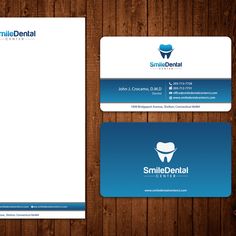 business card and letterhead design for smile dental