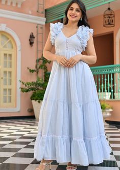 Daily Wear Frocks For Women, Frocks For Women, Frock For Women, Simple Blouse Designs, Simple Blouse, Easy Breezy, Neck Designs, Dress Collection, Blouse Designs