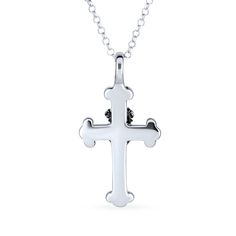 Introducing one of our newest Celtic cross pendants to help show your spiritual side in style. A cross symbolizes the epitome of love and self sacrifice. Our sterling silver cross pendant has been oxidized to give an Antique Style design that accentuates the heart that rests in the center of the cross pendant jewelry. The heart sits just below a crown. The end points of the crucifix are curved gently into a fleur de lis motif, which gives the piece an unusual look. Sterling silver heart jewelry Silver Heart Jewelry, Sterling Silver Cross Pendant, Silver Cross Pendant, Saint James, Celtic Cross, Cross Jewelry, Sterling Silver Cross, Cross Pendant Necklace, Spiritual Jewelry