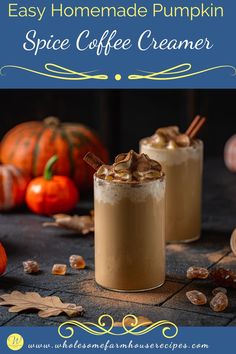 homemade pumpkin spice coffee creamer recipe