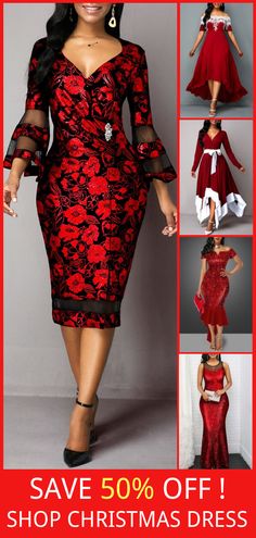 Free shipping and easy returns. 10+ Christmas outfits ideas for women, Christmas dress, casual Christmas outfits, red party dress for Christmas, Christmas party outfits, holiday outfits, new year outfits. #liligal #christmas Christmas Outfit Casual, Holiday Dress Outfit, African Wear Dresses, Lace Dress Styles, Cheap Homecoming Dresses, Dresses Holiday, Christmas Dresses, Cute Dress Outfits, Outfits Dress