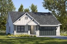 this is an artist's rendering of the cottage style home