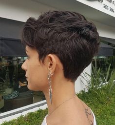 Dark Short Hair Women, Pixie Haircuts Curly Hair, Dressy Pixie Hairstyles, Short Curly Hairstyle Women Over 50, Pixie On Plus Size Women, A Line Pixie Haircut, Short Layered Pixie Haircut, Pixie Thick Hair, Pixie Cuts For Curly Hair