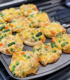 some food is sitting on top of a grill